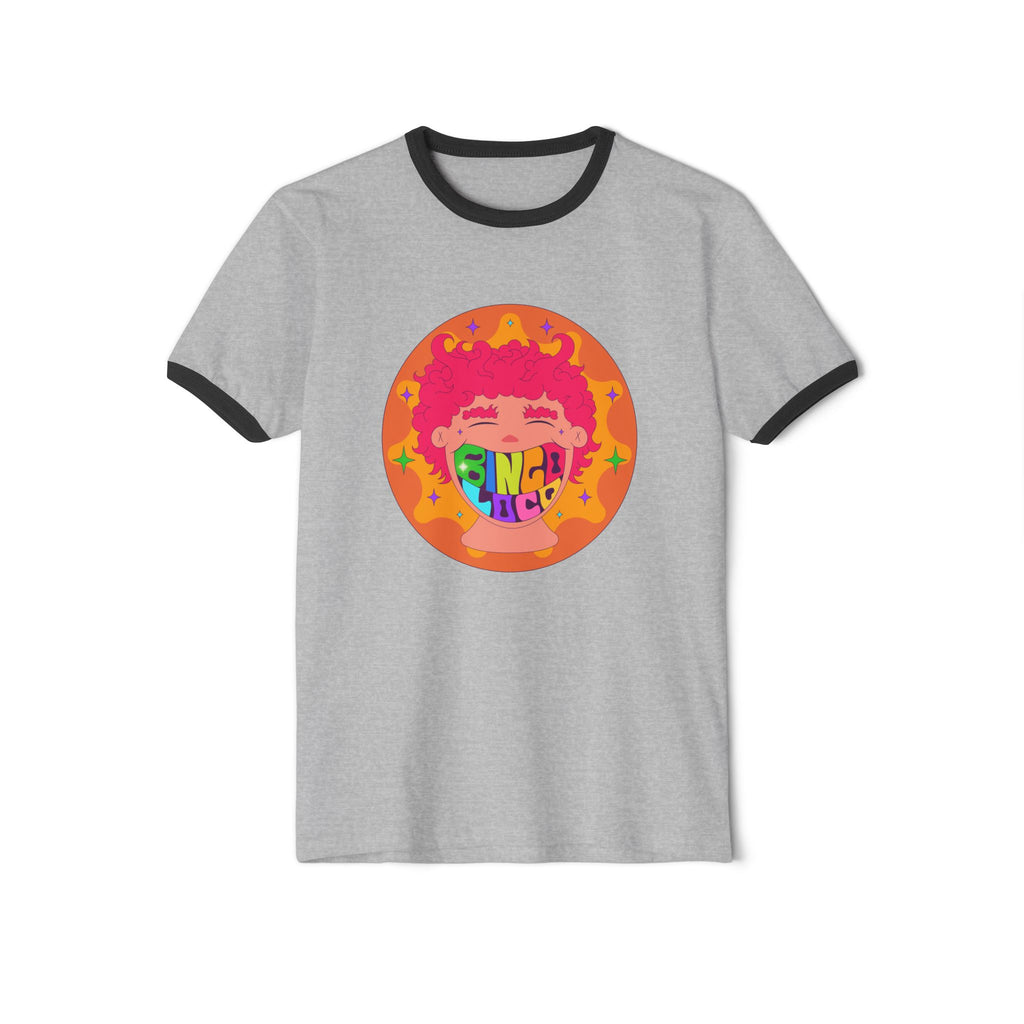 Colorful Retro Ringer T-Shirt – Good Vibes Graphic