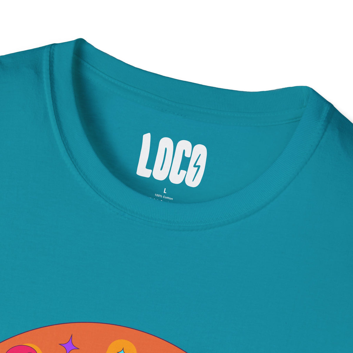 Good Vibes Colorful Peace Sign Graphic T-Shirt