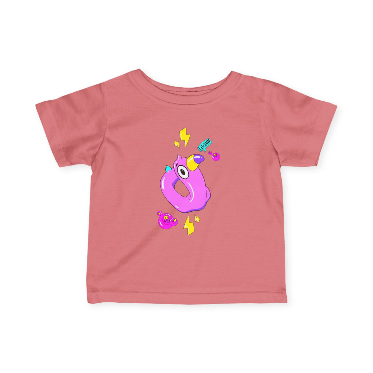 Infant Tee — Playful Pink Monster Graphic Baby Shirt