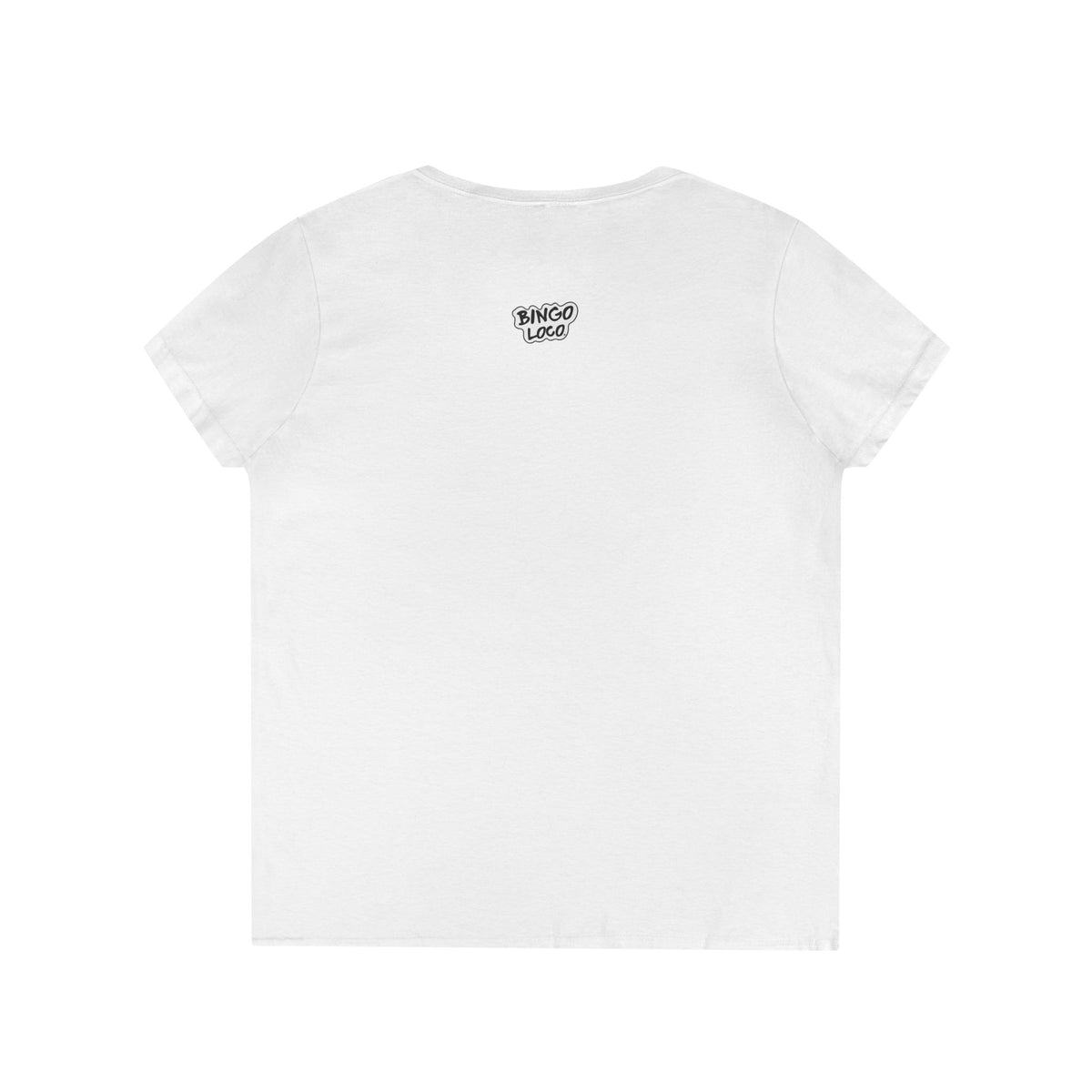 Bingo Loco V-Neck Tee — Retro Lightning Logo Women's T-Shirt