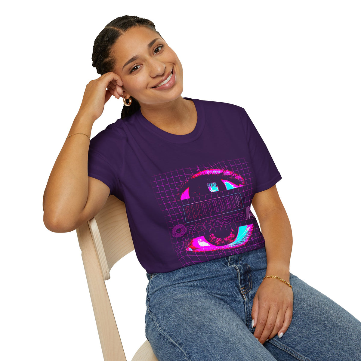 Retro Cyber Eye T-Shirt — 'Cultura Orchestra' Vaporwave Graphic Tee