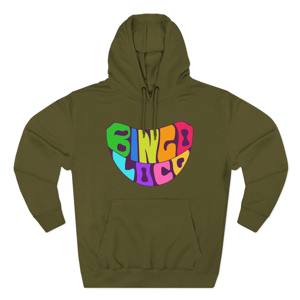 Colorful 70s Rainbow Circle Fleece Hoodie