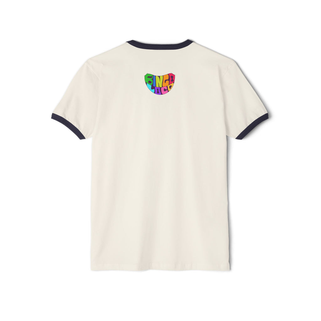 Colorful Retro Ringer T-Shirt – Good Vibes Graphic