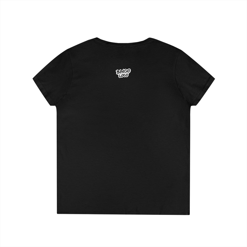 Bingo Loco V-Neck Tee — Retro Lightning Logo Women's T-Shirt