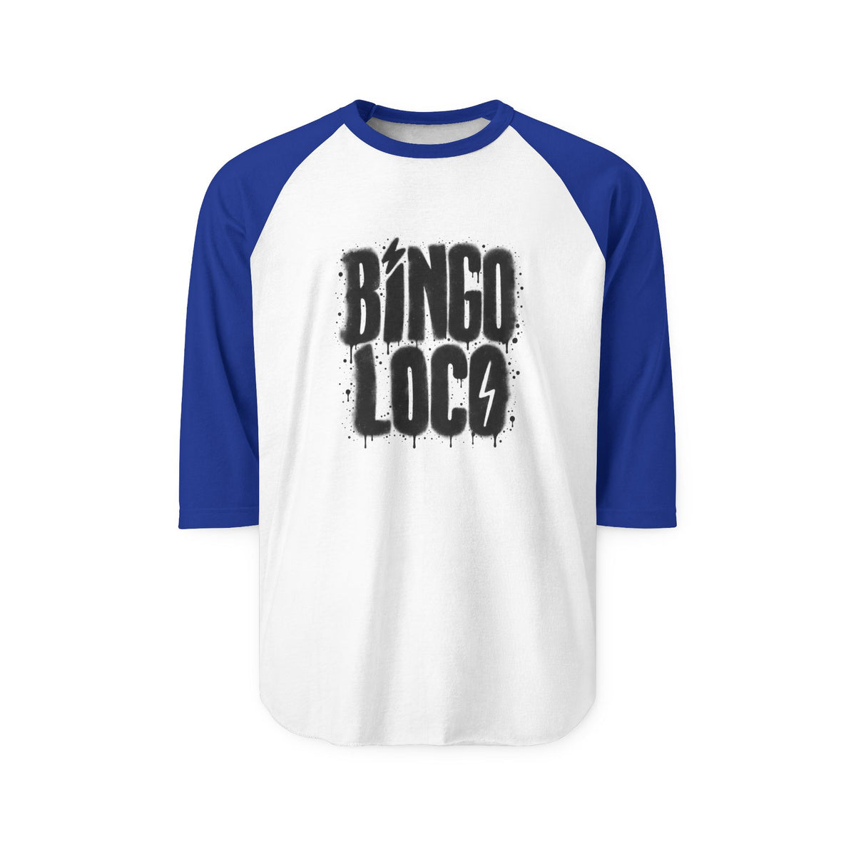 Bingo Loco Raglan Tee — Casual 3/4 Sleeve Baseball Shirt for Bingo Fans