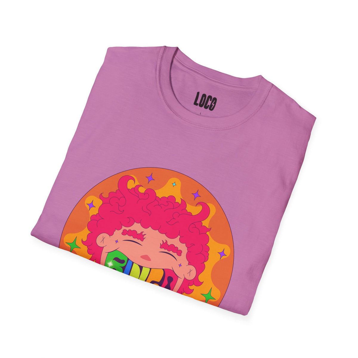 Good Vibes Colorful Peace Sign Graphic T-Shirt