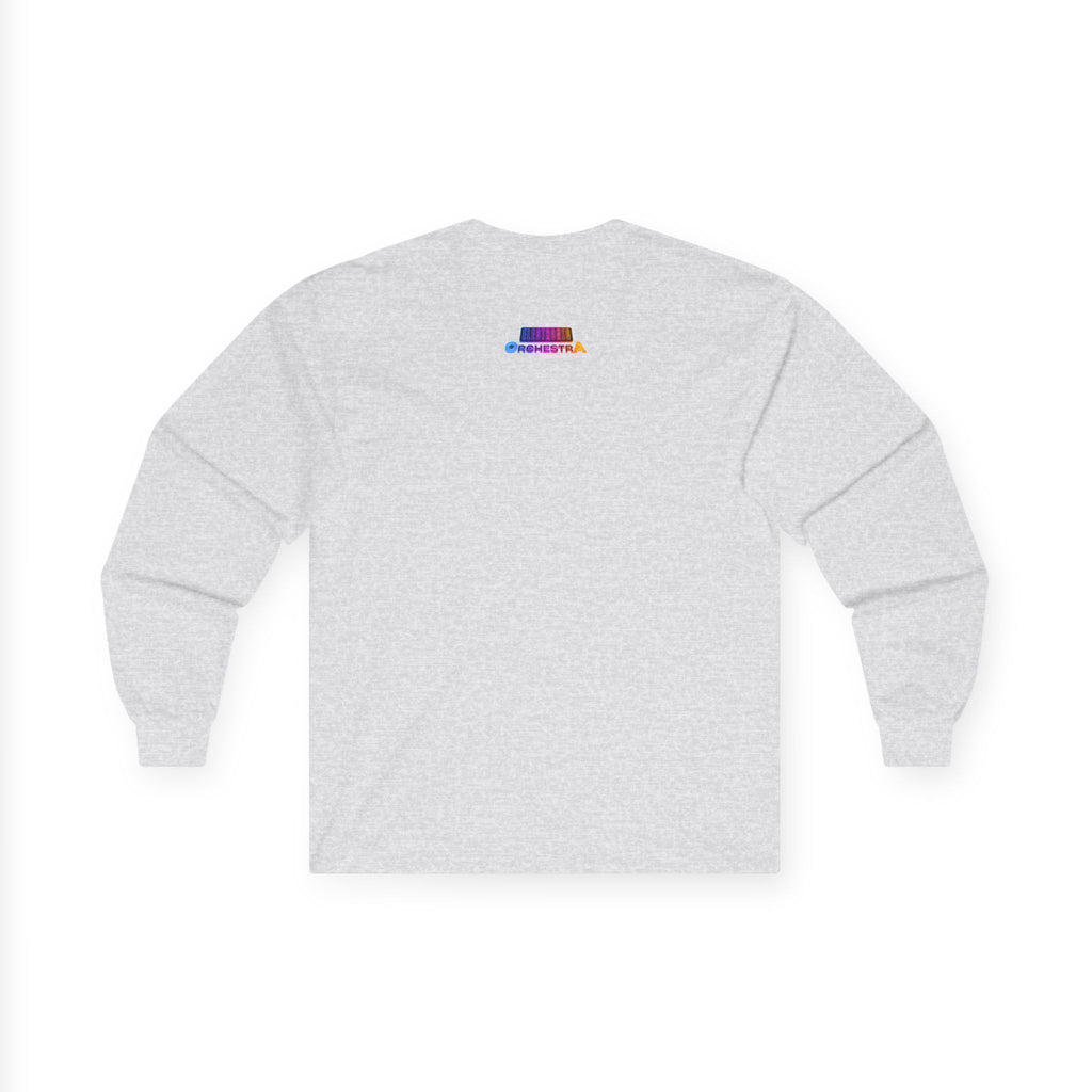 Cello Prism Long Sleeve Tee — Colorful Violin Graphic Shirt