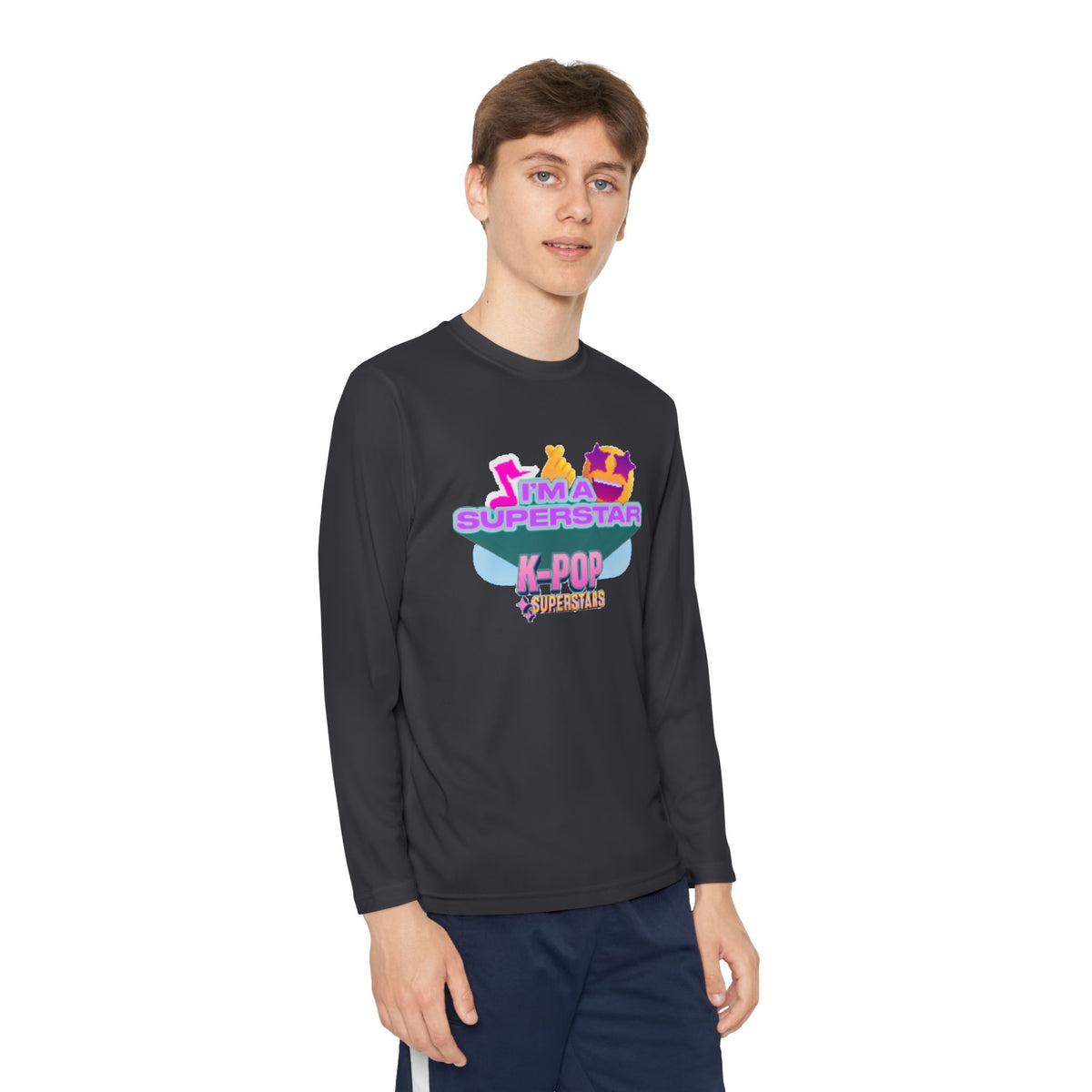 Youth Long Sleeve Tee — "I'M A SUPERSTAR" K-Pop Fan Shirt