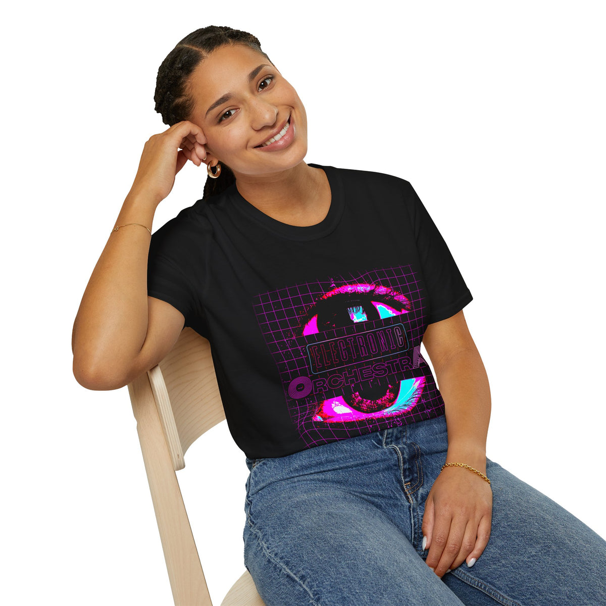 Retro Cyber Eye T-Shirt — 'Cultura Orchestra' Vaporwave Graphic Tee