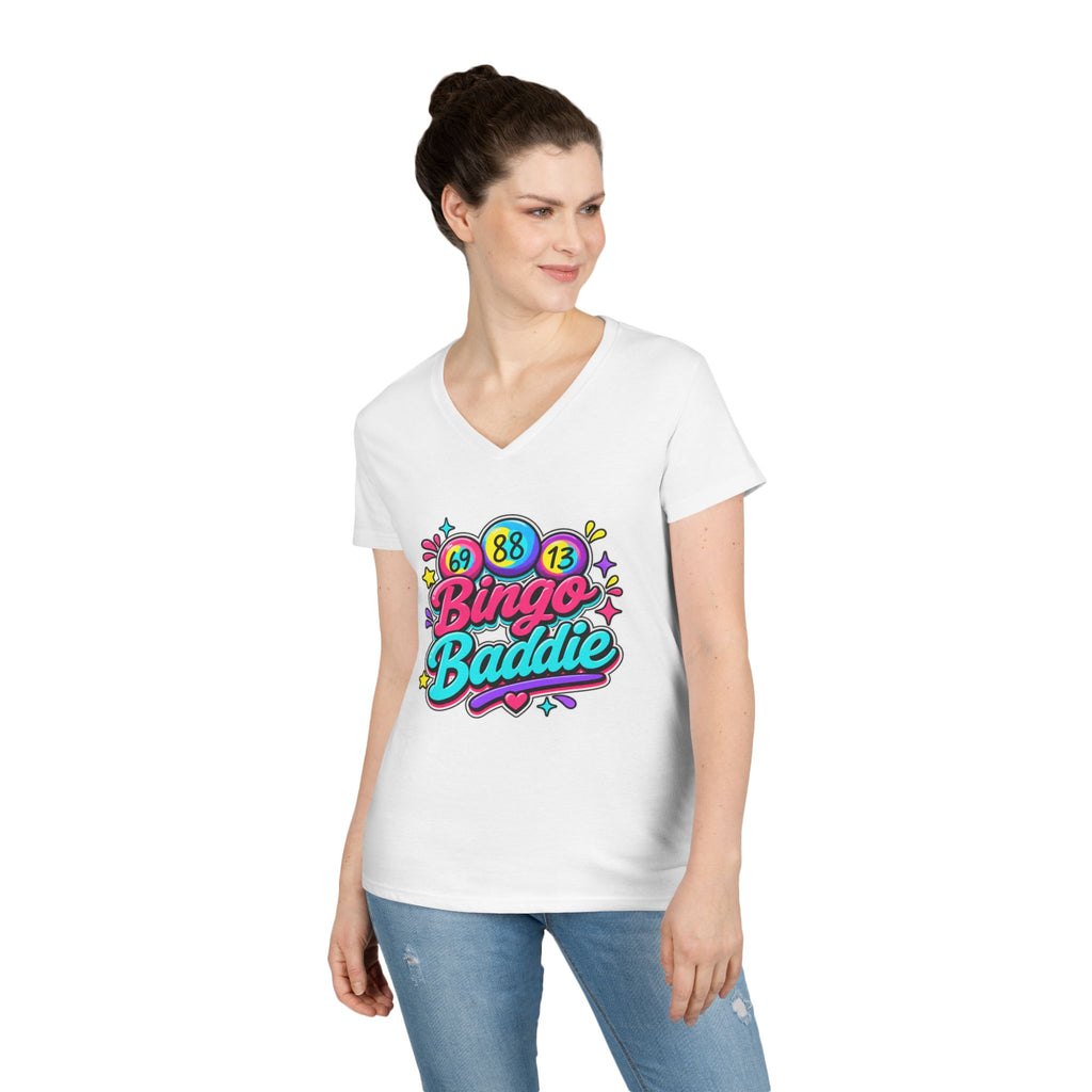 Bingo Baddie Ladies' V-Neck T-Shirt