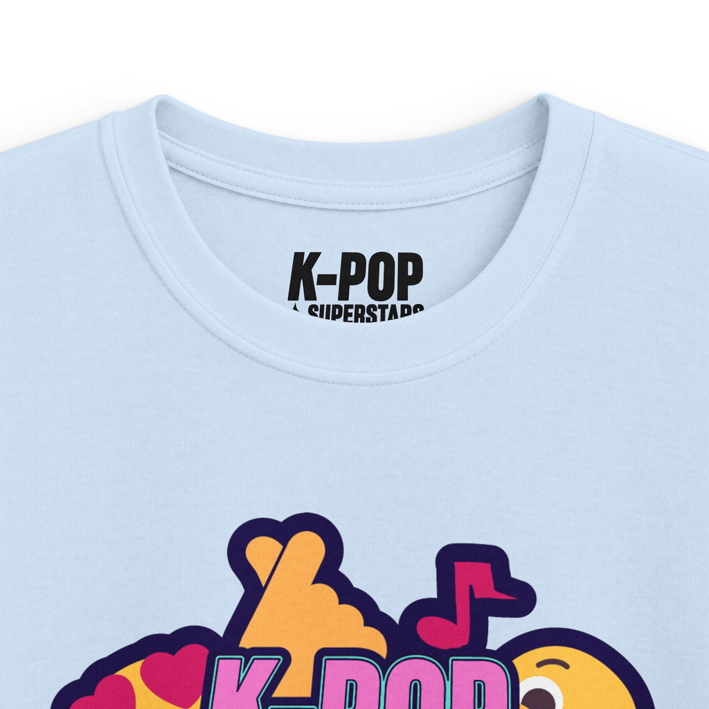Kids K-Pop Superstars T-Shirt — Cute K-Pop Emoji Graphic Tee for Children