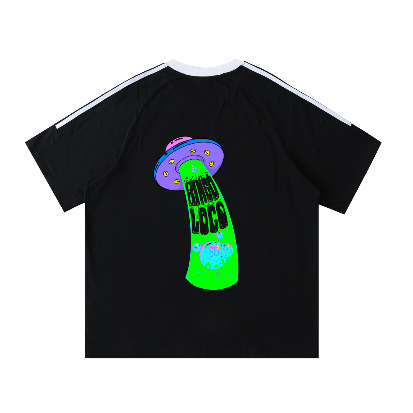 Contrast Tape Crewneck Cotton T-Shirt