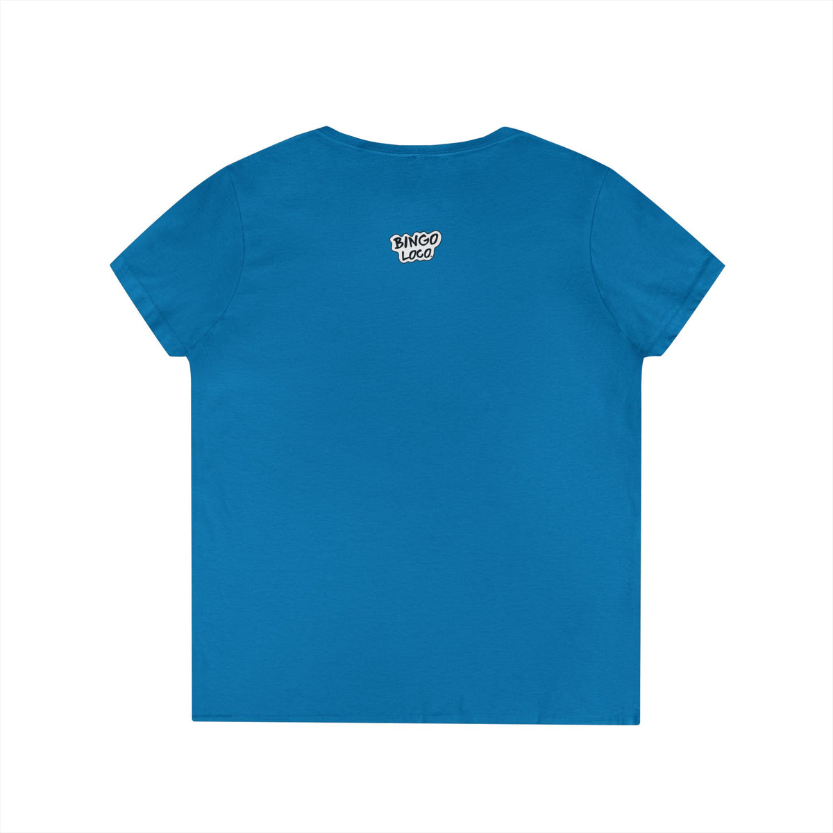 Bingo Loco V-Neck Tee — Retro Lightning Logo Women's T-Shirt
