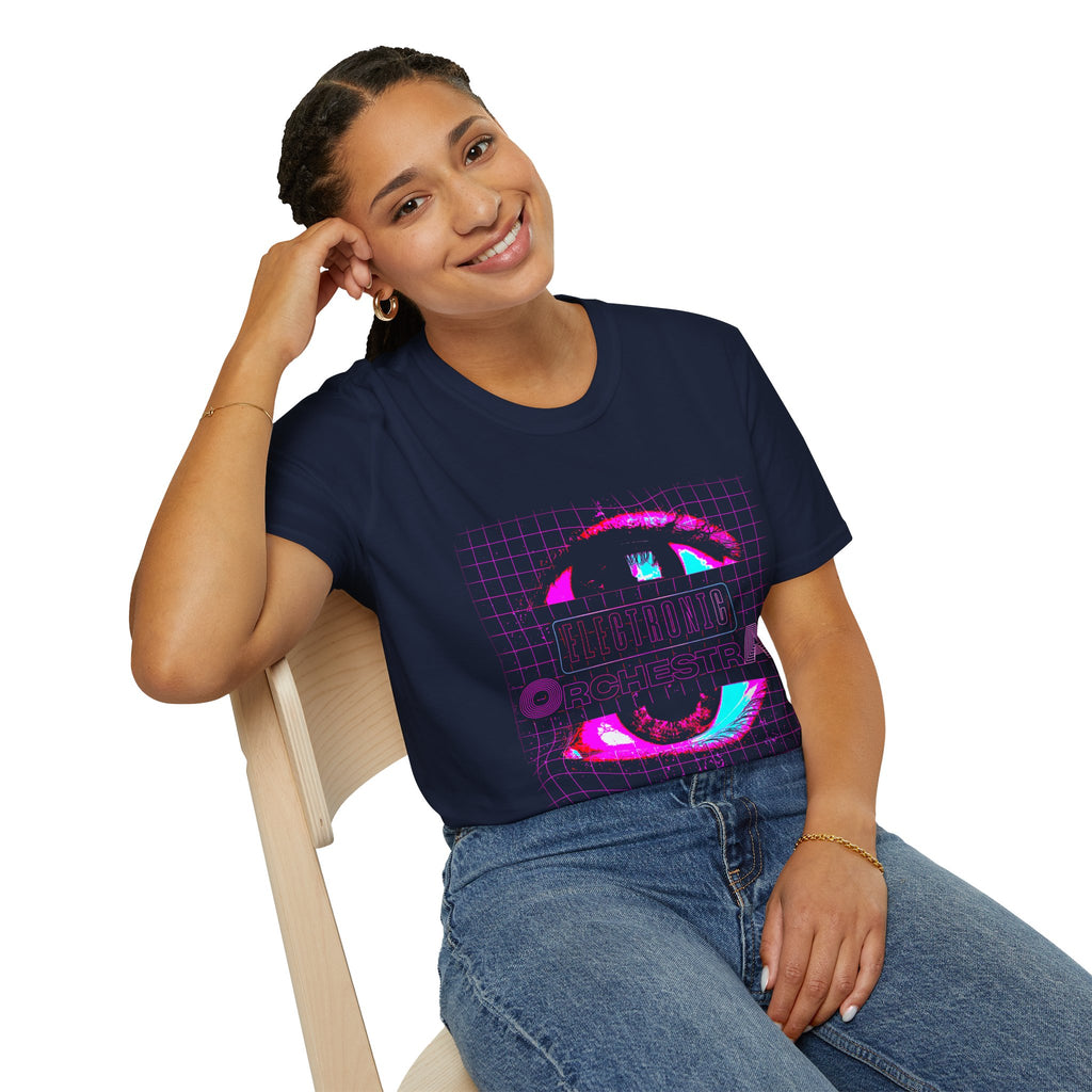 Retro Cyber Eye T-Shirt — 'Cultura Orchestra' Vaporwave Graphic Tee