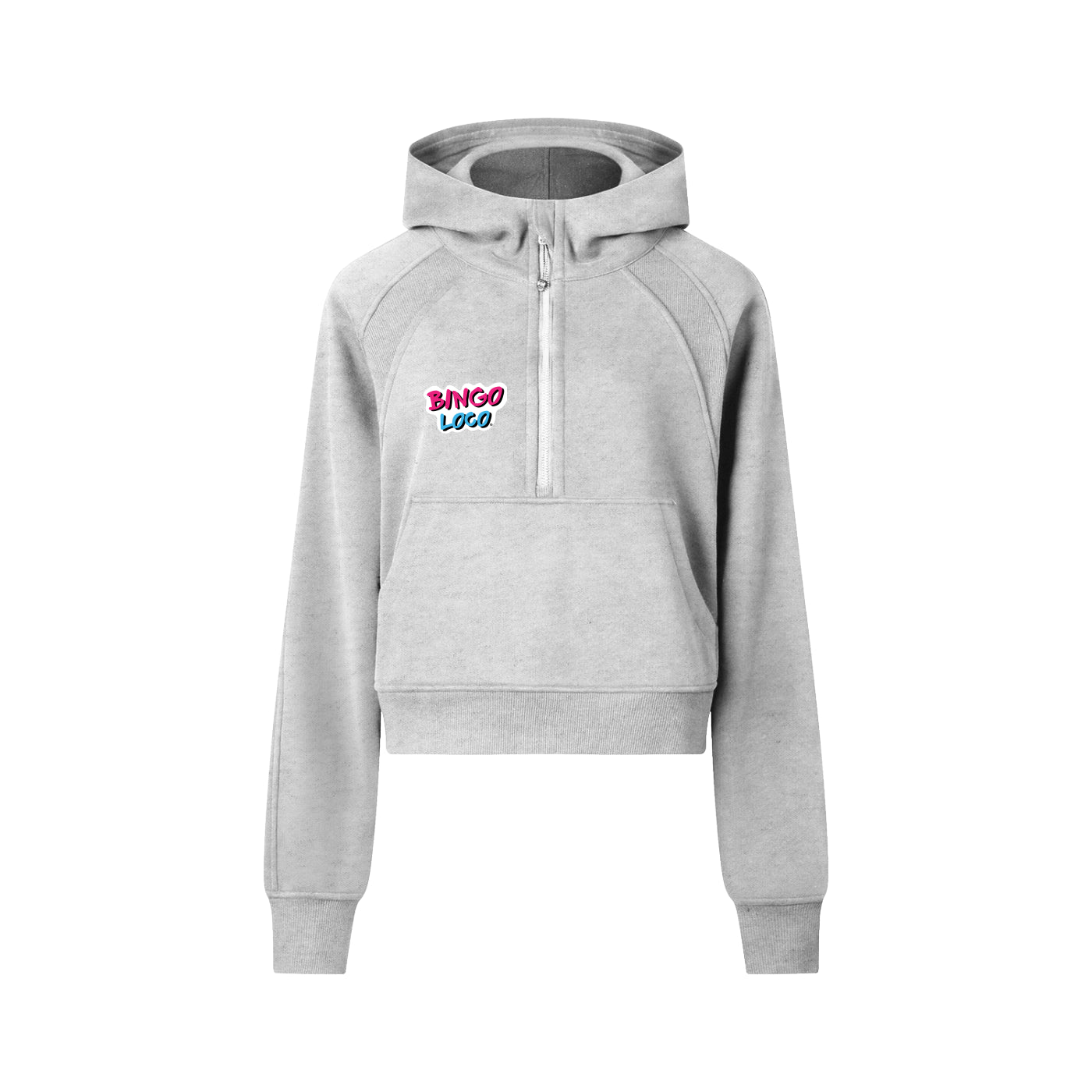 Cropped Half-Zip Hoodie