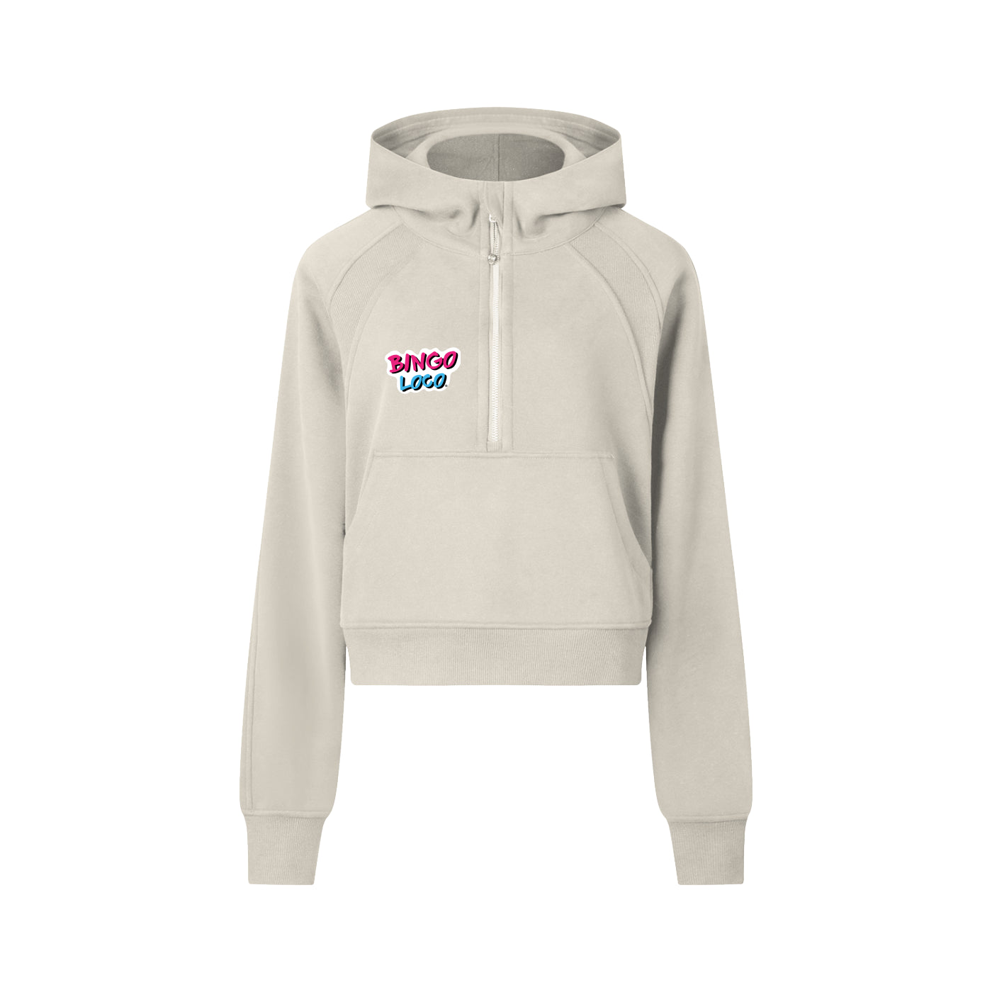 Cropped Half-Zip Hoodie