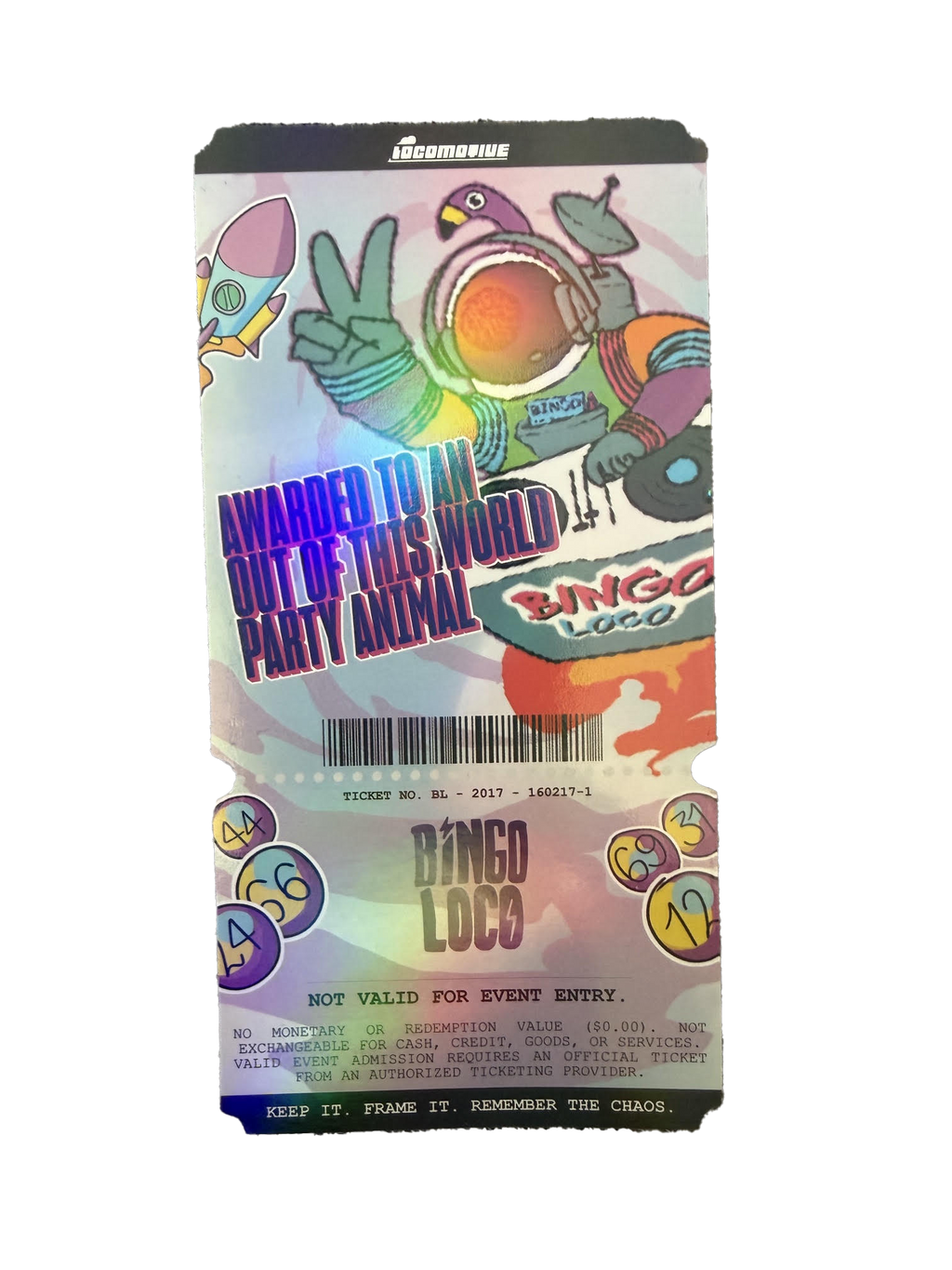 Souvenir Ticket - Bingo Loco