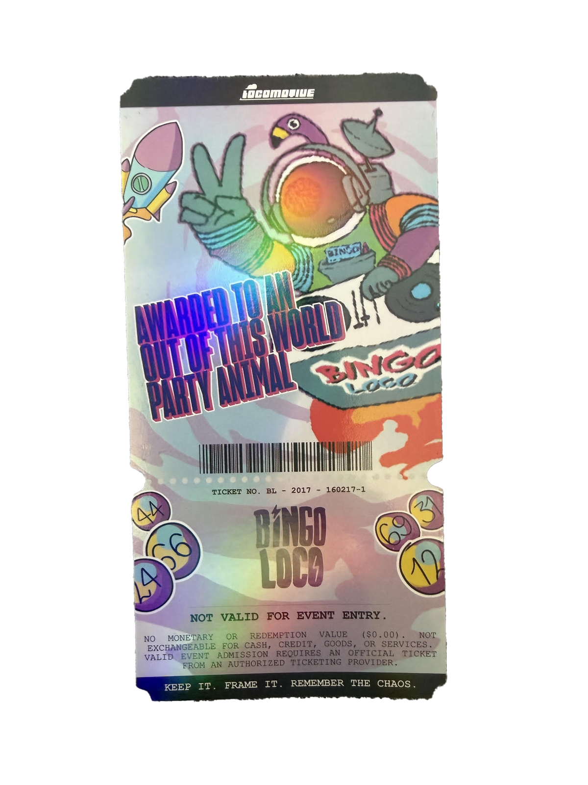 Souvenir Ticket - Bingo Loco